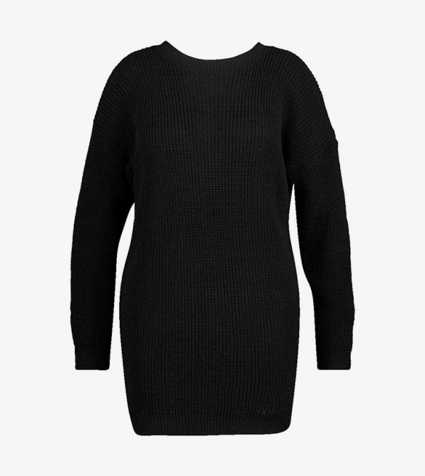 بوهو مقاس كبير - أسود فساتين