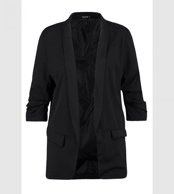 بوهو  مقاس كبير - أسود جاكيتات ومعاطف