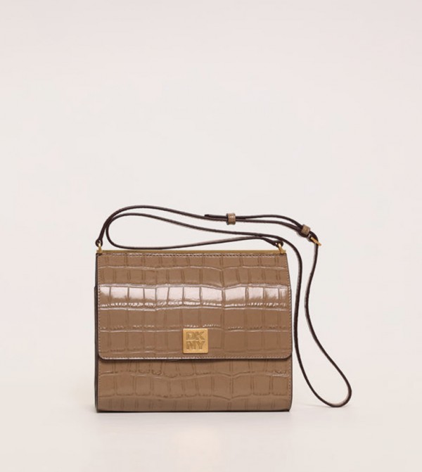 دكني دي كيه إن واي - رمادي داكن حقائب بحمالة طويلة