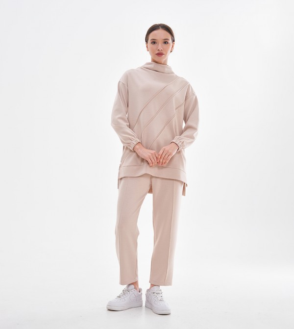 Marvella By Rasha  Clothing Sets - Beige Co-Ord Set