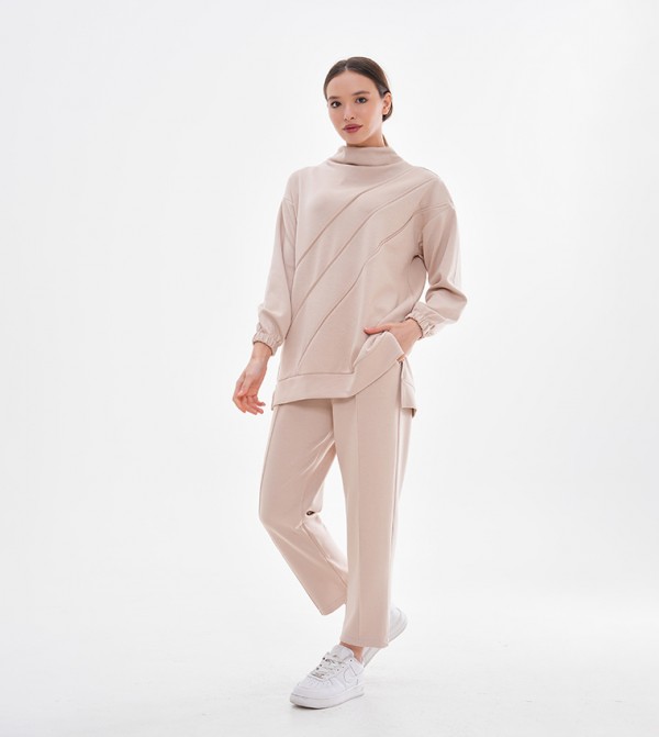 Marvella By Rasha  Clothing Sets - Beige Co-Ord Set