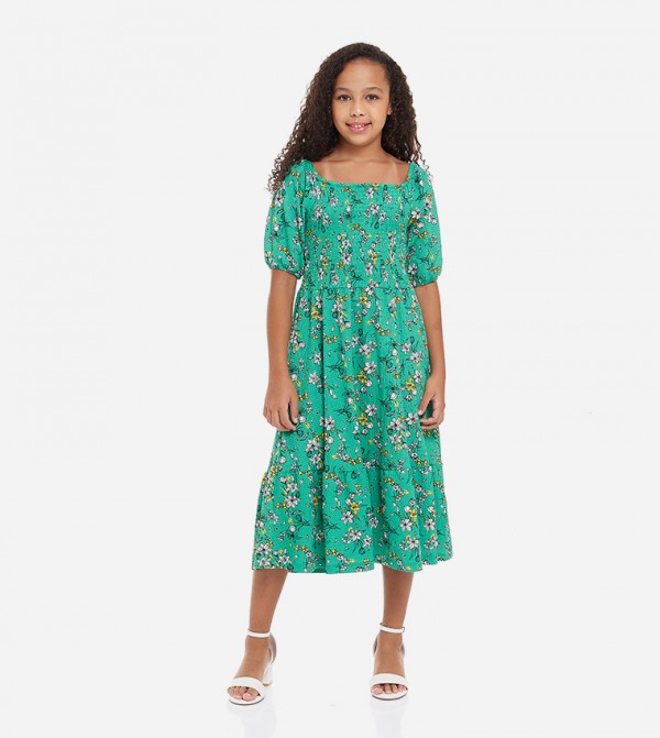 R&B  - Green Casual Dress