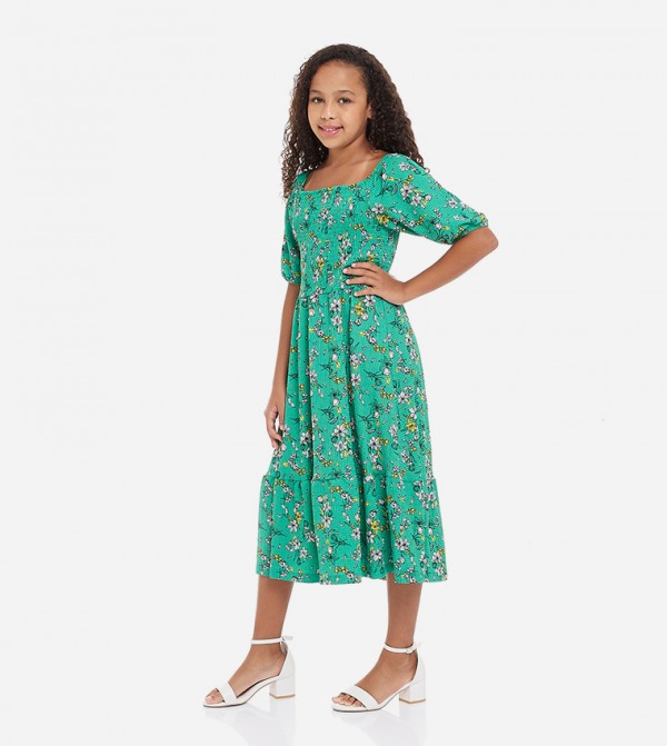 R&B  - Green Casual Dress