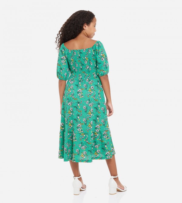 R&B  - Green Casual Dress