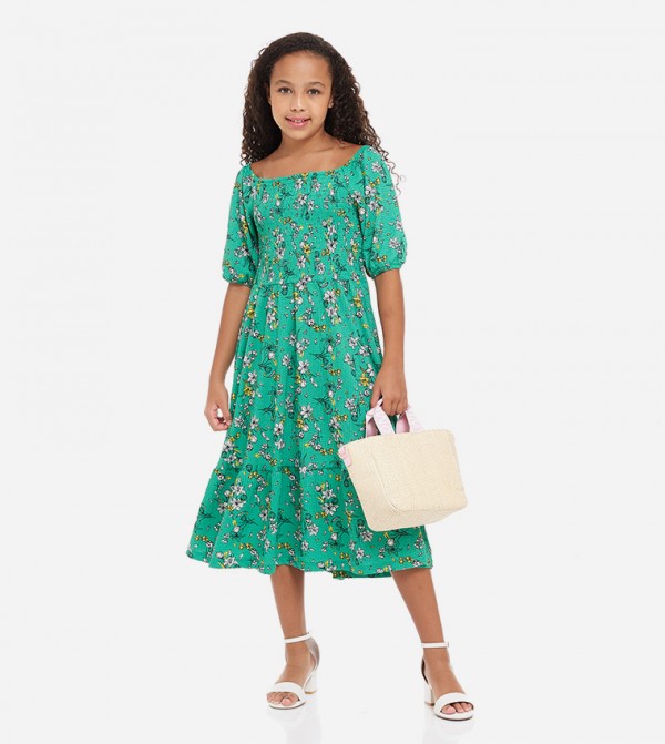R&B  - Green Casual Dress