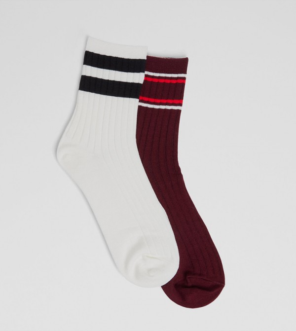 ألدو أكسيسوريز ألدو أكسيسوريز - بورغندي Calf Length Socks