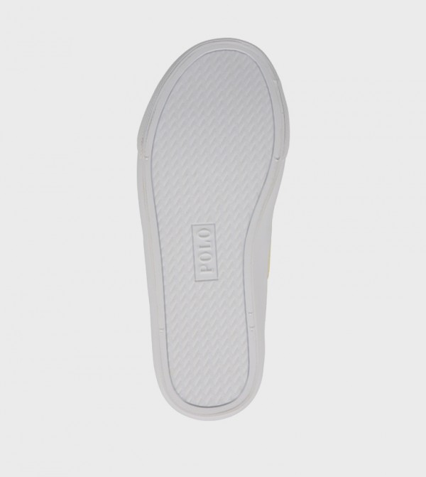 بولو رالف لورين - أبيض أحذية برقبة منخفضة