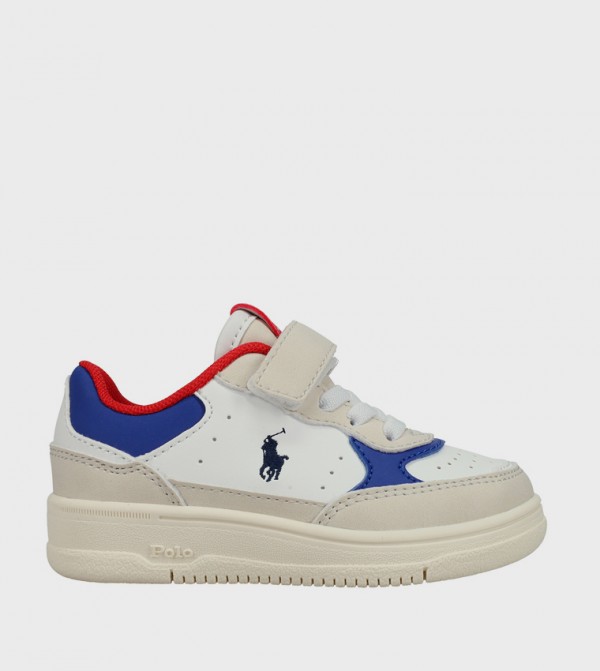 بولو رالف لورين - أبيض أحذية برقبة منخفضة