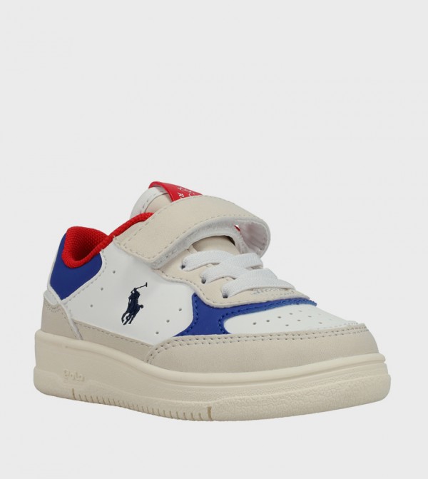 بولو رالف لورين  - أبيض أحذية برقبة منخفضة 