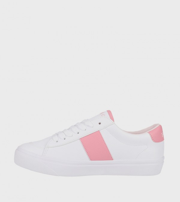 بولو رالف لورين - أبيض أحذية برقبة منخفضة