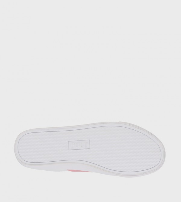 بولو رالف لورين - أبيض أحذية برقبة منخفضة