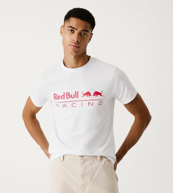 Red Bull Racing X Pepe Jeans Red Bull Racing X Pepe Jeans - White Round Neck T-Shirts