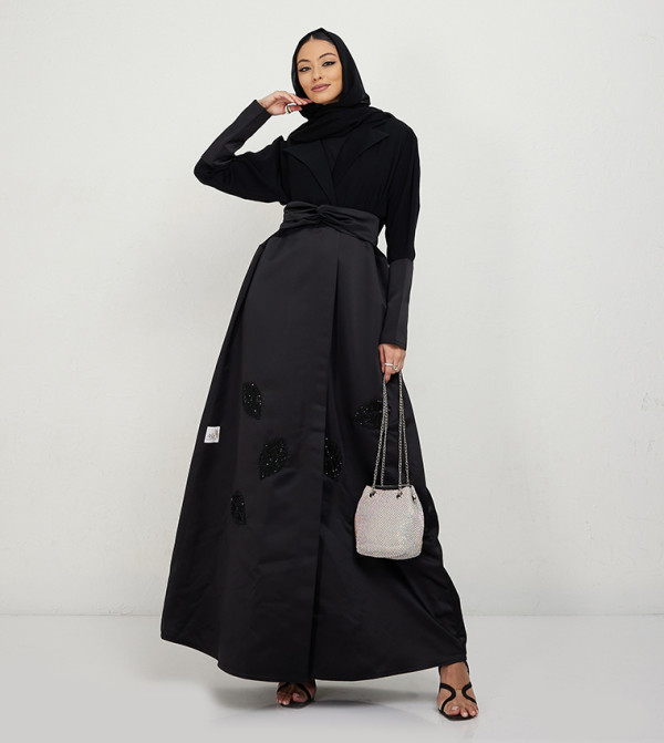 Rosette Abaya  - Black Abayas