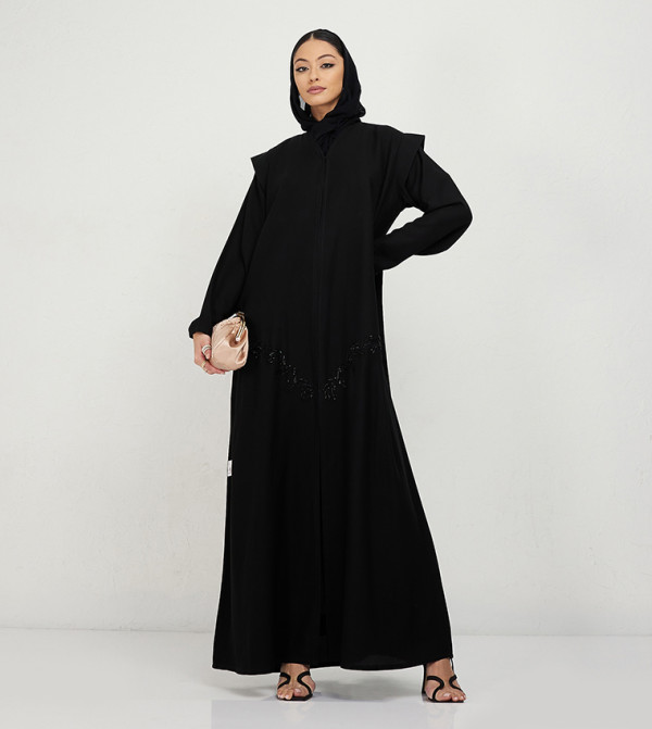 Rosette Abaya  - Black Abayas