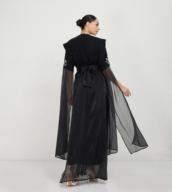 Rosette Abaya  - Black Abayas
