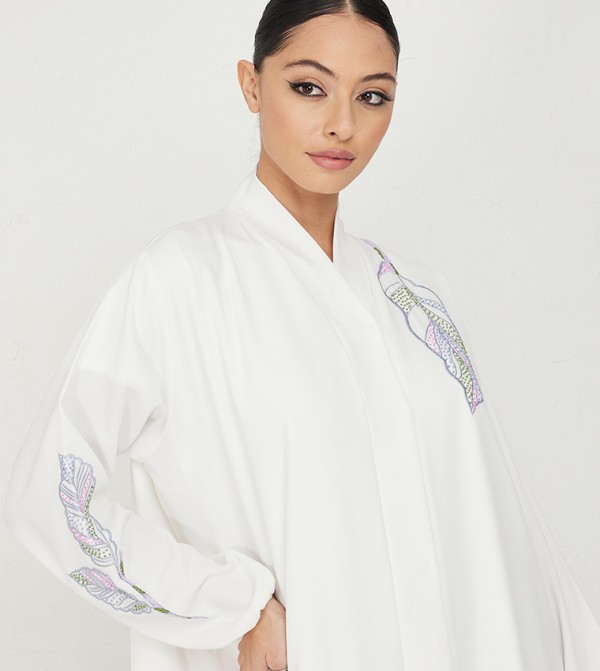  روزيت للعباية   عباية - أبيض Abayas