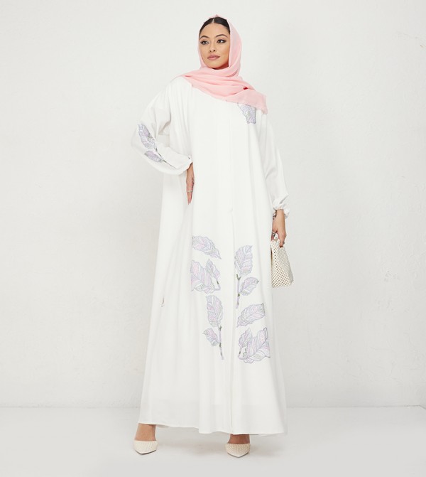  روزيت للعباية   عباية - أبيض Abayas