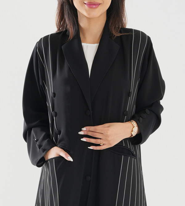 Rosette Abaya  Clothing - Black Abayas