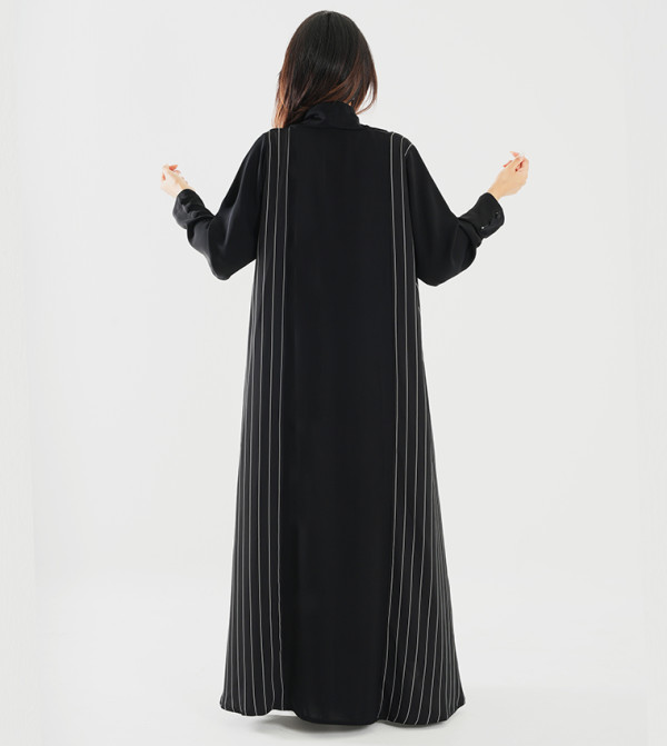 Rosette Abaya  Clothing - Black Abayas