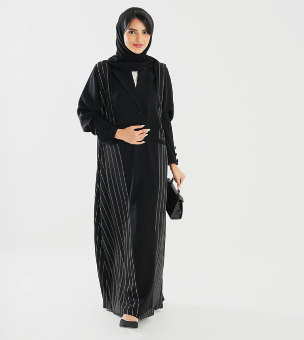 Rosette Abaya  Clothing - Black Abayas
