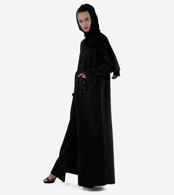 روزا عباية  - أسود Abayas