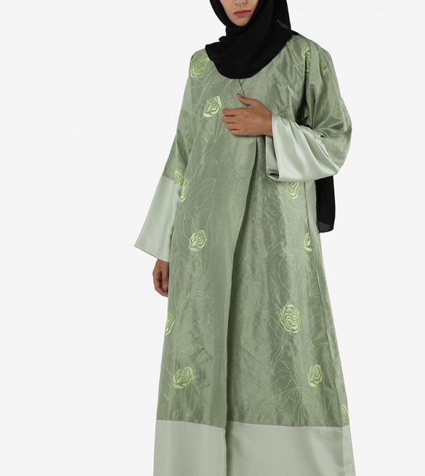 روزا عباية Womenlogopage - أخضر Abayas