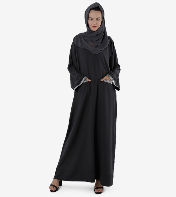 Roza Abaya  Arabian Clothing - Black Abayas