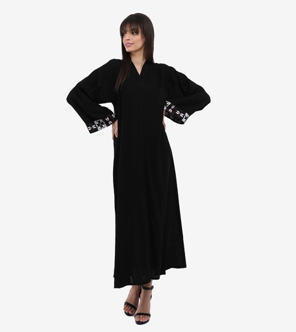 Roza Abaya  Arabian Clothing - Black Abayas