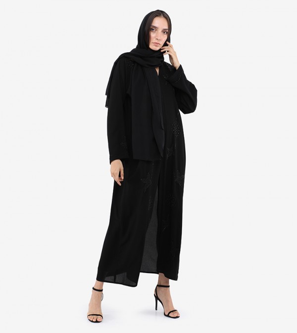 Roza Abaya  Arabian Clothing - Black Abayas