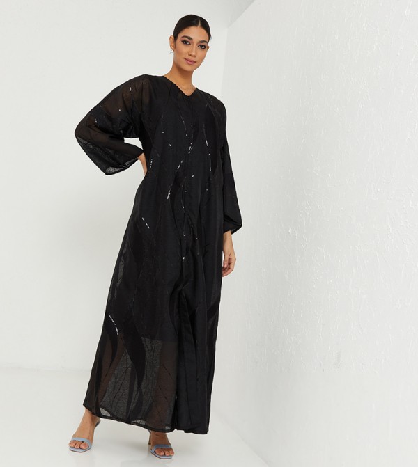 روزا عباية  ملابس عربية  - أسود Abayas