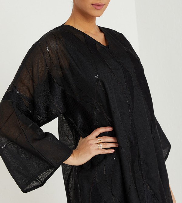روزا عباية  ملابس عربية  - أسود Abayas