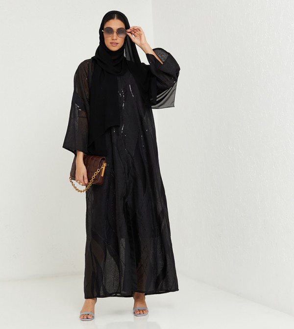 روزا عباية  ملابس عربية  - أسود Abayas