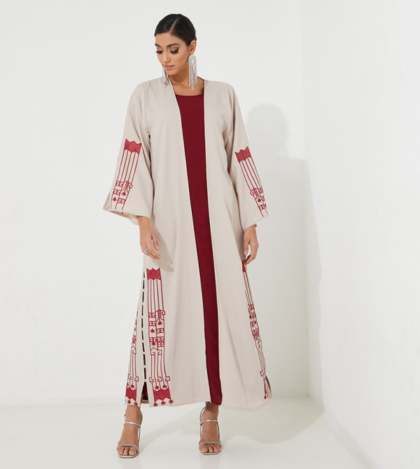 روزا عباية  ملابس عربية  - أبيض Abaya