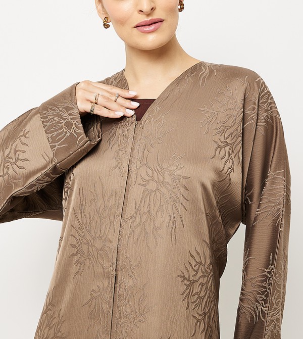 روزا عباية  ملابس عربية  - بني  Abayas