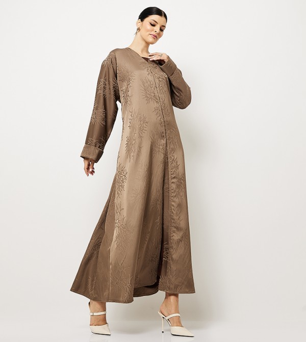 روزا عباية  ملابس عربية  - بني  Abayas