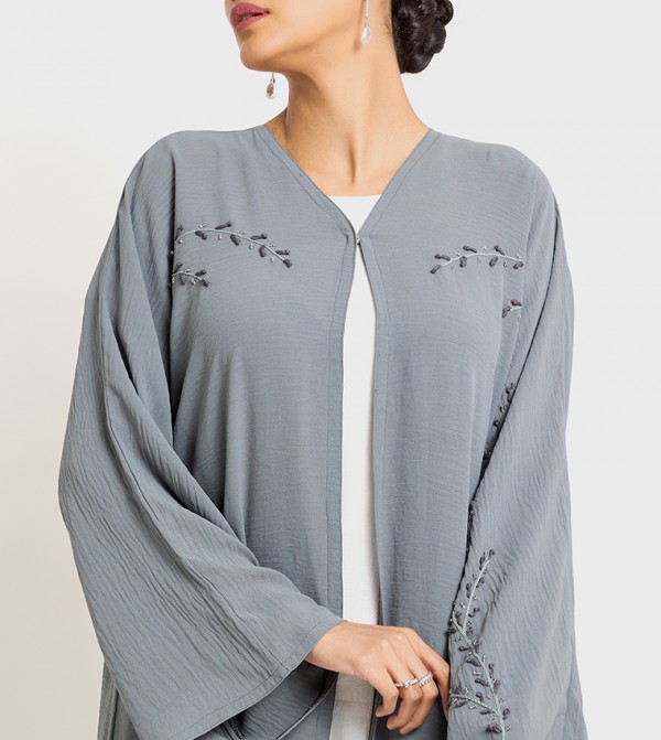 Roza Abaya  Clothing - Grey Abayas