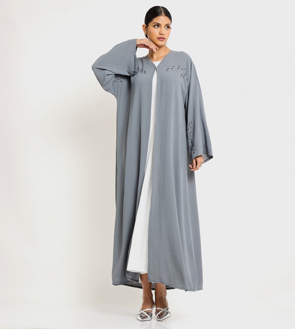Roza Abaya  Clothing - Grey Abayas