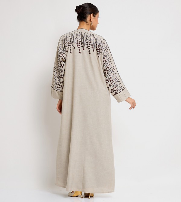 Roza Abaya  Clothing - Beige Abayas