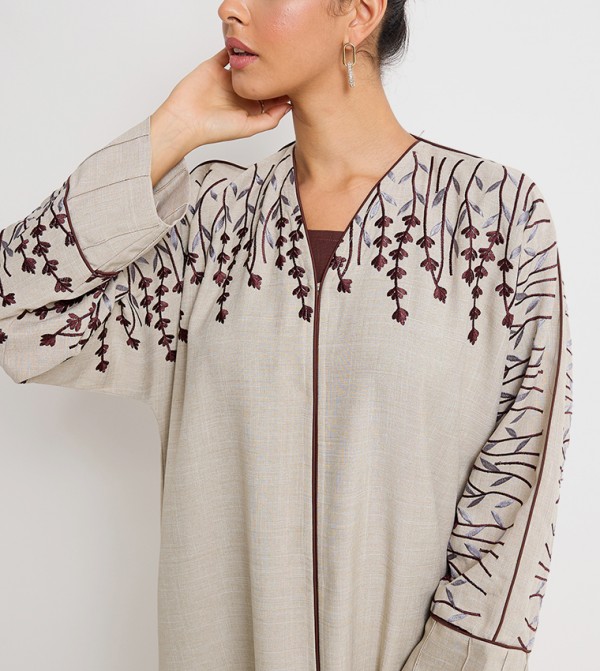 Roza Abaya  Clothing - Beige Abayas