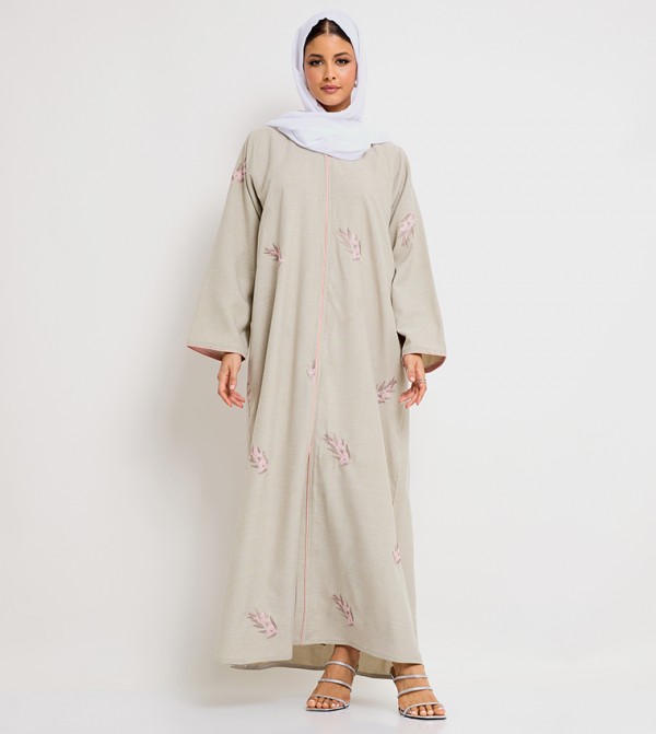 Roza Abaya  Clothing - Beige Abayas