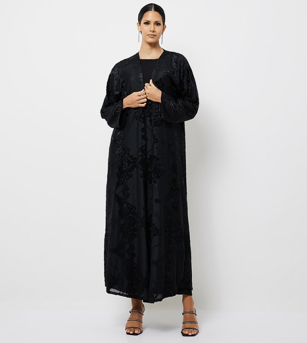 Roza Abaya  Arabian Clothing - Black Abayas