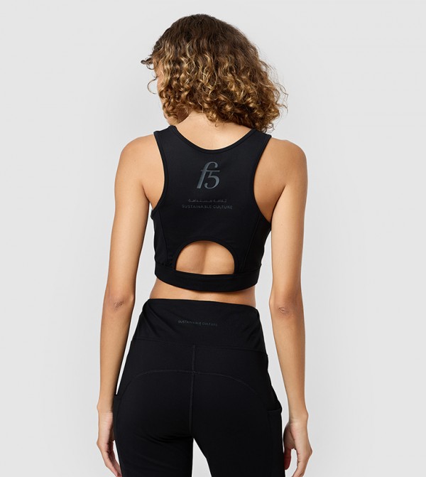 F5 Sportswear - Black Sports Bras
