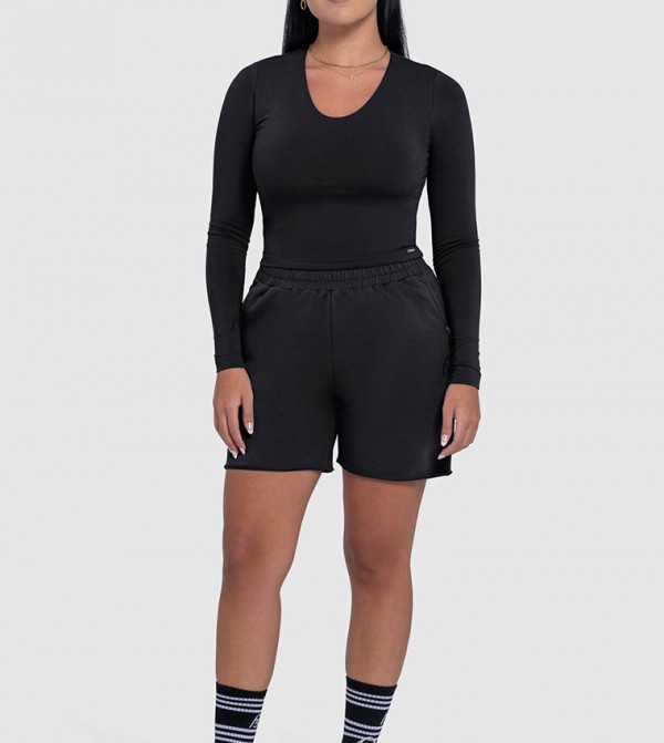 F5 F5 - Black Cropped Tops
