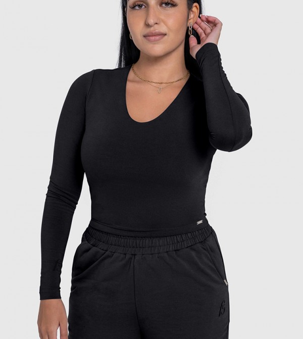 F5 F5 - Black Cropped Tops