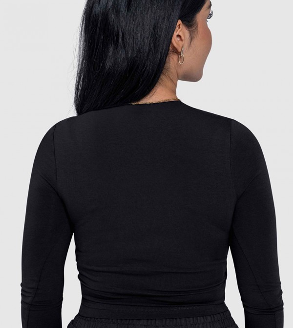 F5 F5 - Black Cropped Tops
