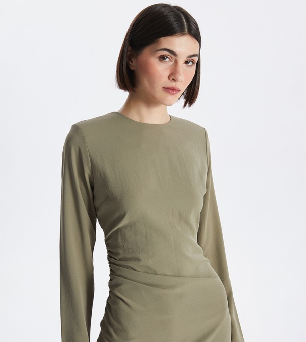 اٍل سي واي كيكي فساتين - كاكي فساتين كاجوال