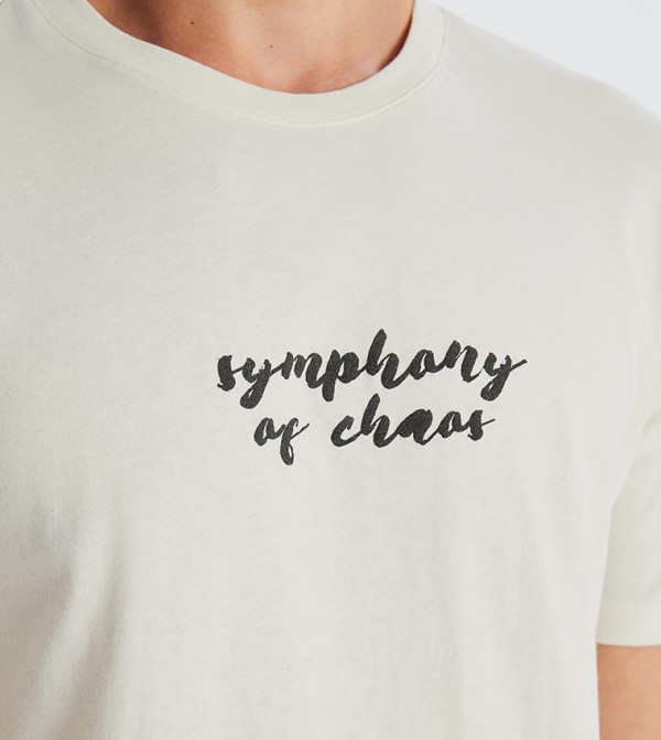 اٍل سي واي كيكي  - بيج Round Neck T-Shirts
