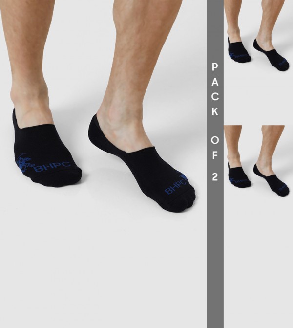 Beverly Hills Polo Club  - Black No show Socks