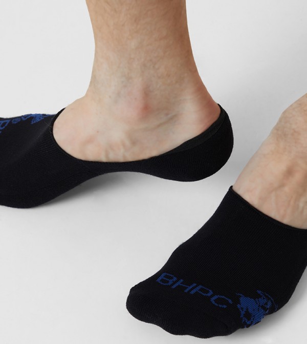 Beverly Hills Polo Club  - Black No show Socks
