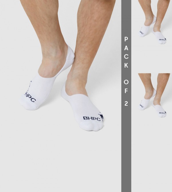 Beverly Hills Polo Club  - White No show Socks